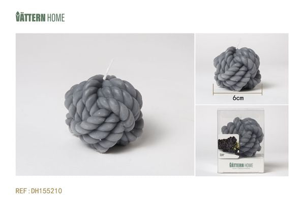 Vela 6CM de parafina sabor uva (gris) duración 4 horas