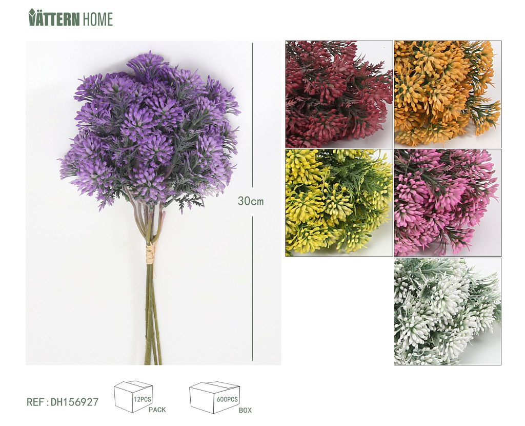 7 plantas acuáticas de mano de 30 cm, color morado, blanco, amarillo, rosa, amarillo y rojo.