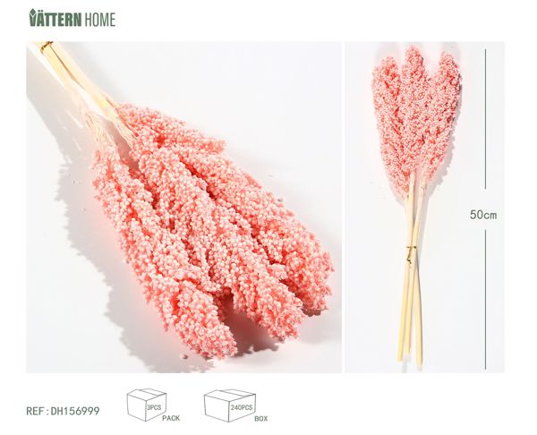 Flores secas artificiales 50CM50G decoración rosa para el interior, la decoración del espacio nunca se desvanecerá con el romance y la vida hogareña estará llena de sentido ritual.