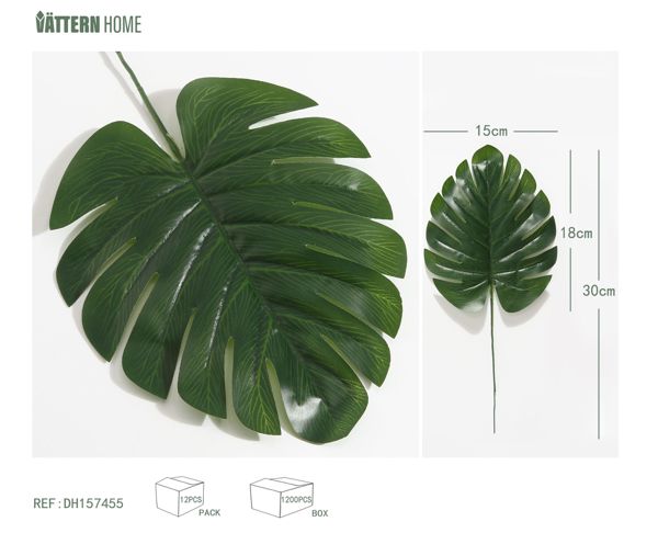 Hoja verde de tortuga de 30 cm de plástico, alambre de hierro, verde oscuro, ambiente fresco para el hogar, decoración de plantas verdes, color creativo espacial, largo tiempo de conservación