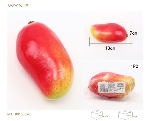 Mango artificial de espuma de 13 x 7 cm, adecuado para la decoración del hogar, la cocina, la tienda y el mercado.