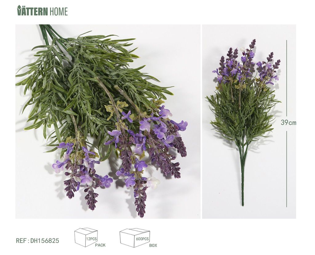 9 cabezas rosa más lavanda: 39CM morado