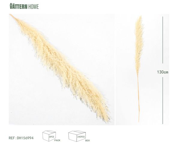 Caña seca artificial 130CM20G decoración marrón claro para el interior, la decoración del espacio es eternamente romántica y la vida hogareña está llena de sentido ritual.