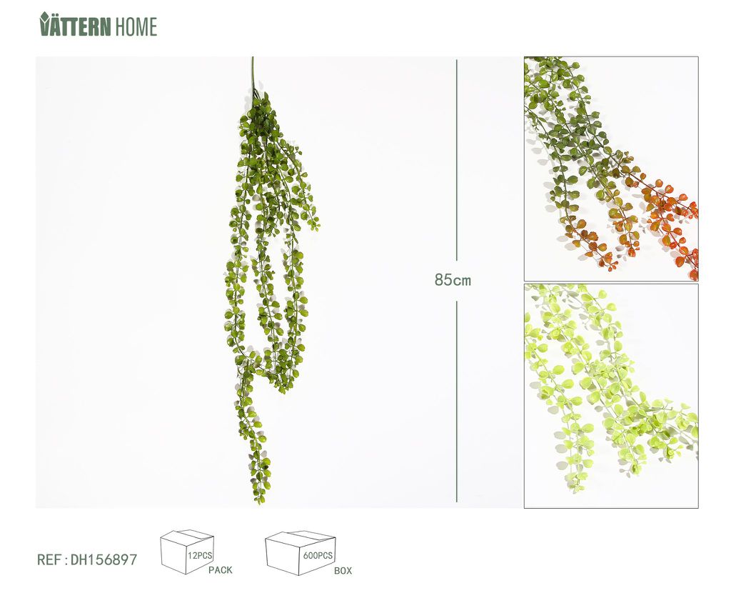 Hierba de frijol para colgar en la pared, 85 CMPE, color rojo y verde, para colgar en la pared verde