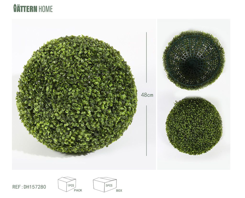 Bola de Milán 48CM plástico verde ventana de techo y otras escenas colocación de poliéster, fácil de instalar