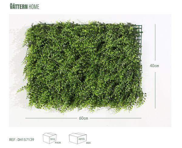 Hierba acuática de cola de fénix variada de otoño, 468 cabezas, césped de 40*60 cm de plástico (PE) verde en capas gruesas, textura clara, natural y verdadera