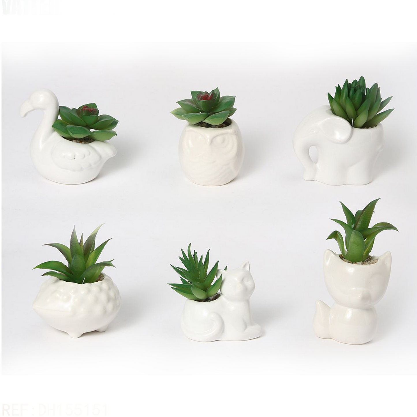 VATTEN HOME Plantas Artificiales 8 * 10CM, CERÁMICA, MACETAS DE Plantas Verdes SIMULADAS para Crear PAISAJES ECOLÓGICOS EN EL Espacio Natural Y Decoraciones ESCÉNICAS