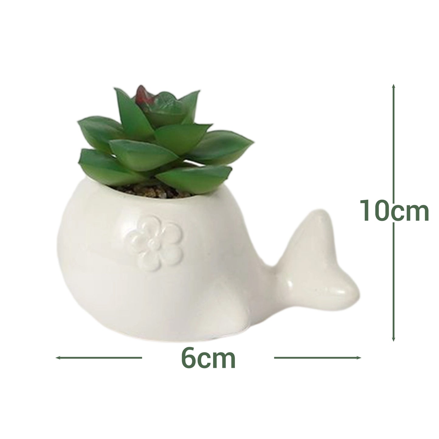 VATTEN HOME Plantas Artificiales 8 * 10CM, CERÁMICA, MACETAS DE Plantas Verdes SIMULADAS para Crear PAISAJES ECOLÓGICOS EN EL Espacio Natural Y Decoraciones ESCÉNICAS