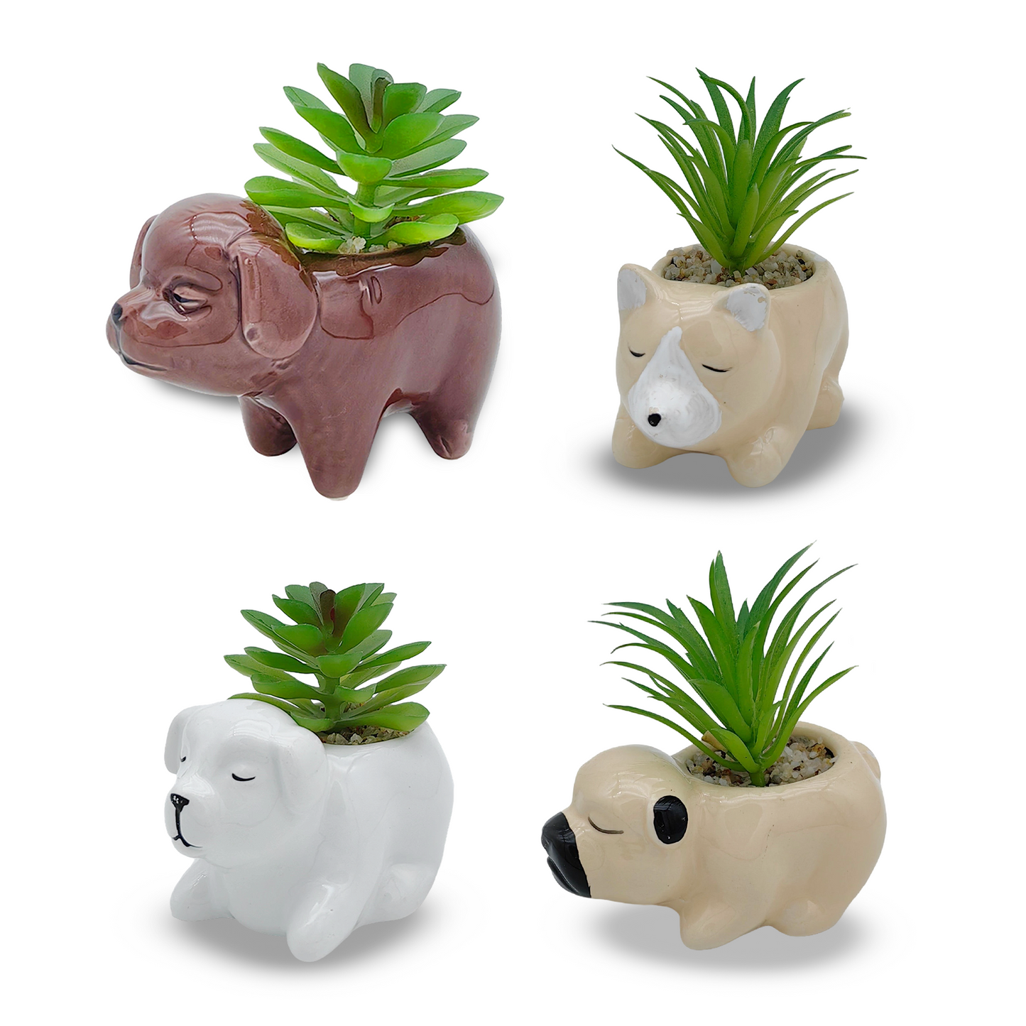 VATTEN HOME Plantas Artificiales 8 * 10CM, CERÁMICA, MACETAS DE Plantas Verdes SIMULADAS para Crear PAISAJES ECOLÓGICOS EN EL Espacio Natural Y Decoraciones ESCÉNICAS
