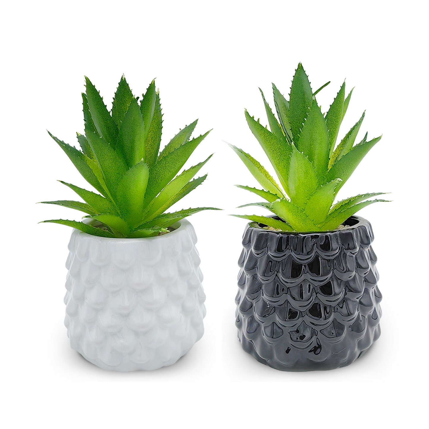 Maceta de cerámica artificial para plantas (paquete de dos) de 8 x 15 cm