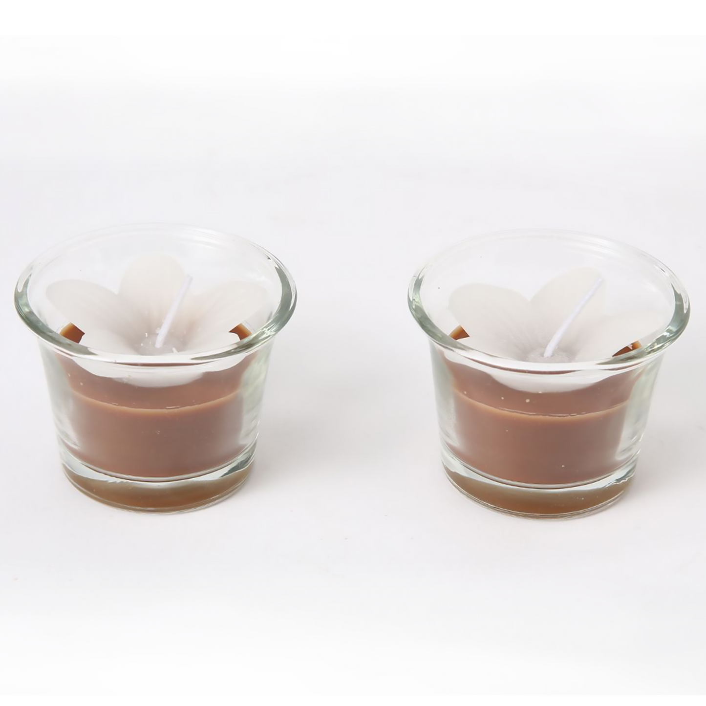 2 velas de taza de 6 x 4,5 cm de parafina con sabor a café (blancas) que arden durante 8 horas