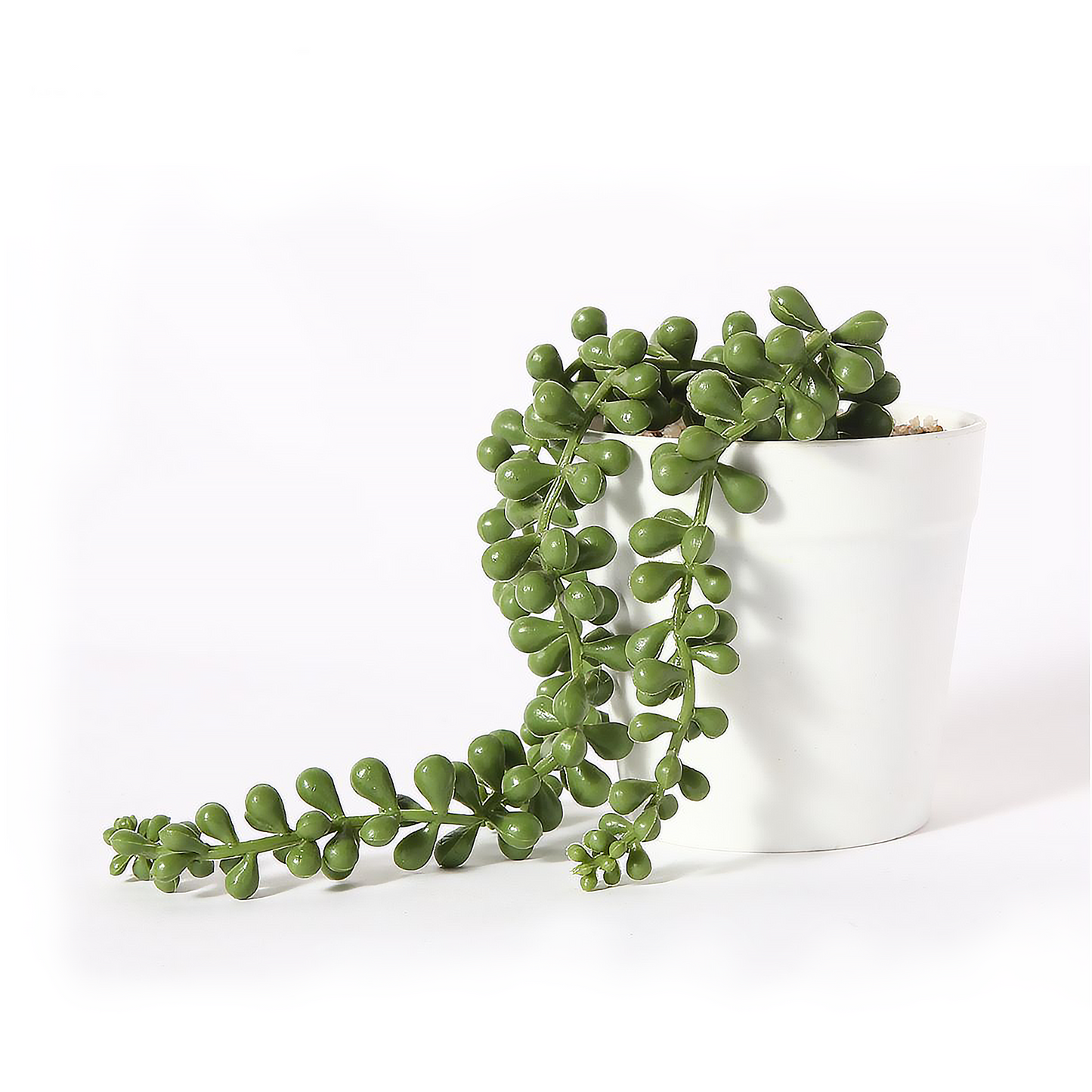 Planta artificial de plástico en maceta de 6,5 x 6,5 cm con forma de corazón, ideal para decorar.