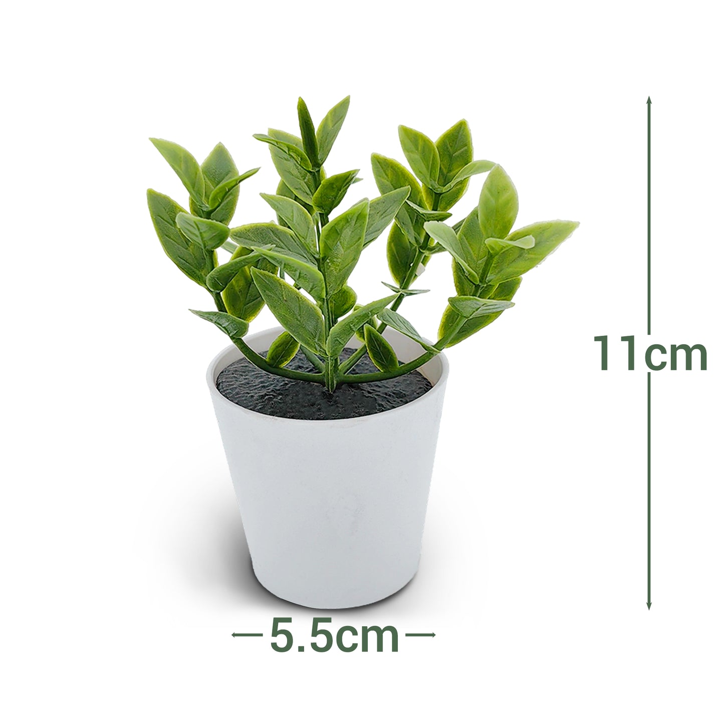 VATTEN HOME Surtido de Plantas Verdes simuladas, plantación con Horquilla, 5,5 x 5,5 x 9 cm, Serie Verde de plástico para Crear un Paisaje de Espacio Natural ecológico, decoración de escenas