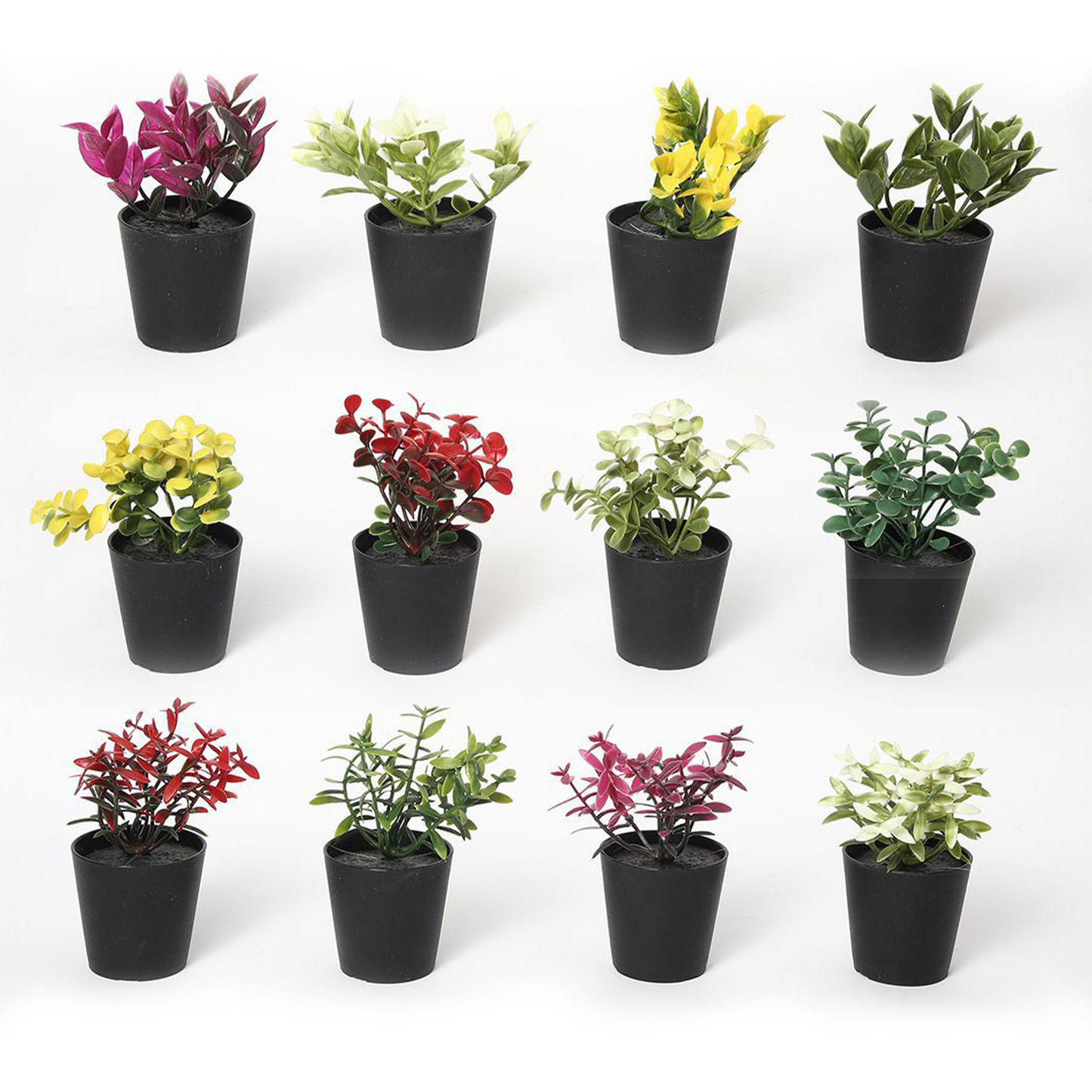 VATTEN HOME Surtido de Plantas Verdes simuladas, plantación con Horquilla, 5,5 x 5,5 x 9 cm, Serie Verde de plástico para Crear un Paisaje de Espacio Natural ecológico, decoración de escenas