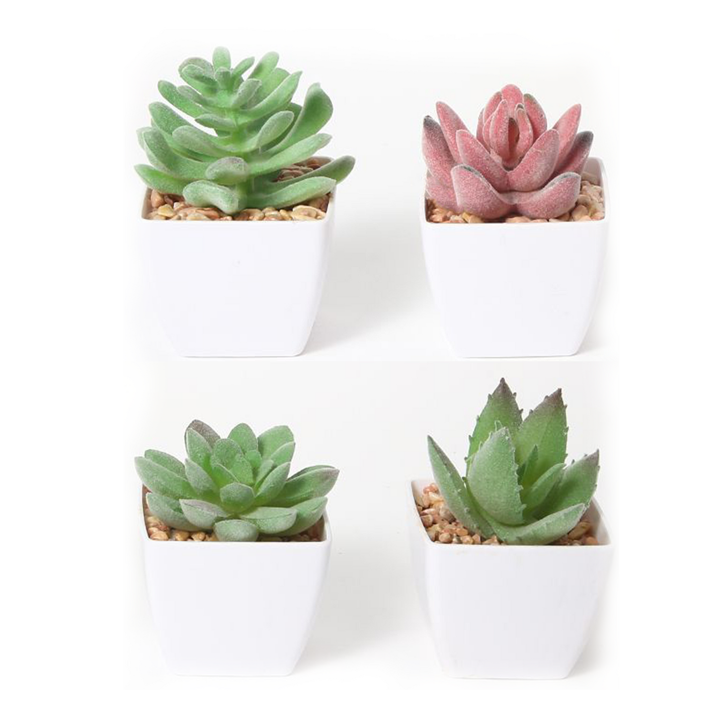 VATTEN HOME Plantas Verdes de simulación en macetas de 5,5 x 5,5 x 6 cm de plástico Verde para Crear un Paisaje Natural ecológico y decoración de escenas.