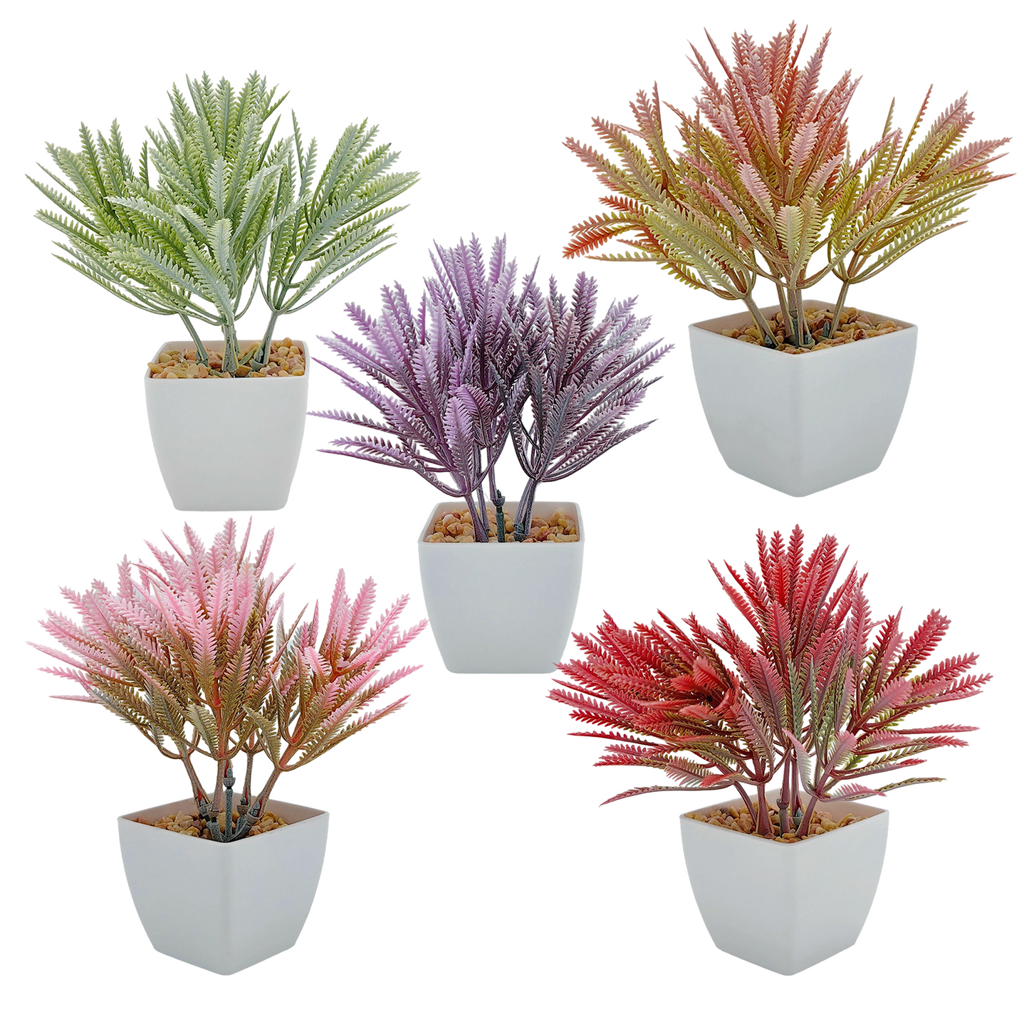 Serie de flores y plantas 5,5*5,5*14 cm, plantas verdes artificiales, simulación en maceta, adornos creativos, decoración