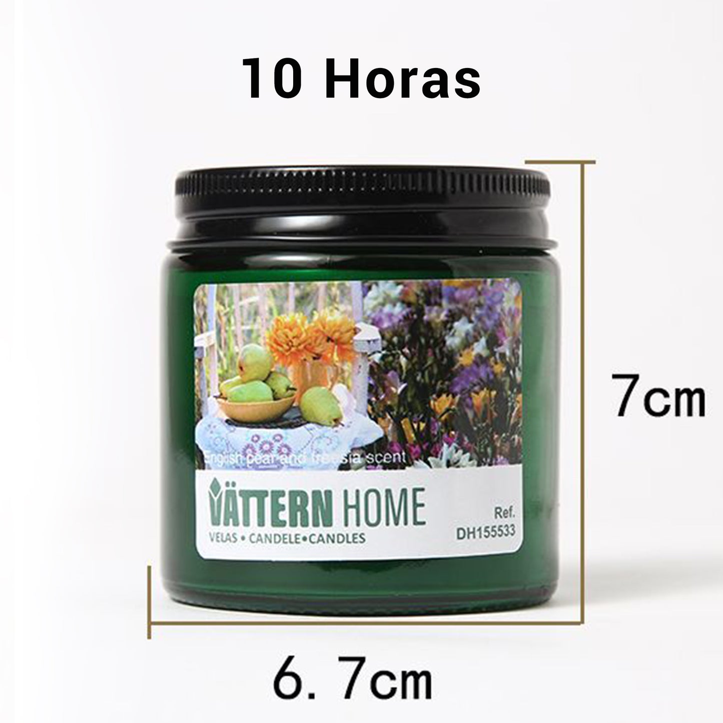 Vela Aromática Perfumada para Aromaterapia, Vela con Tapa, 6.7x6.7x7cm - 10 Horas de Duración, Regalo Mujer Cumpleaños