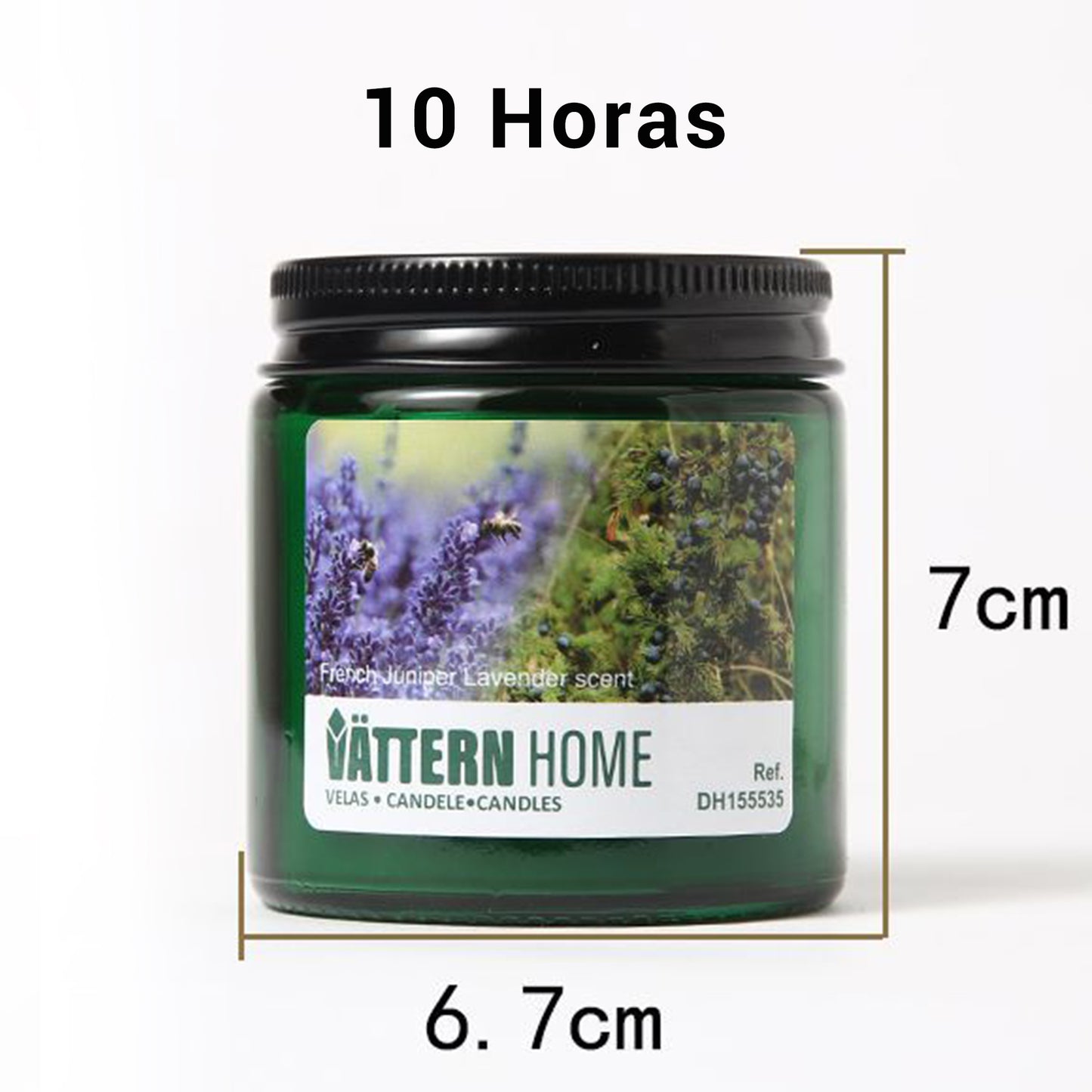 Vela Aromática Perfumada para Aromaterapia, Vela con Tapa, 6.7x6.7x7cm - 10 Horas de Duración, Regalo Mujer Cumpleaños