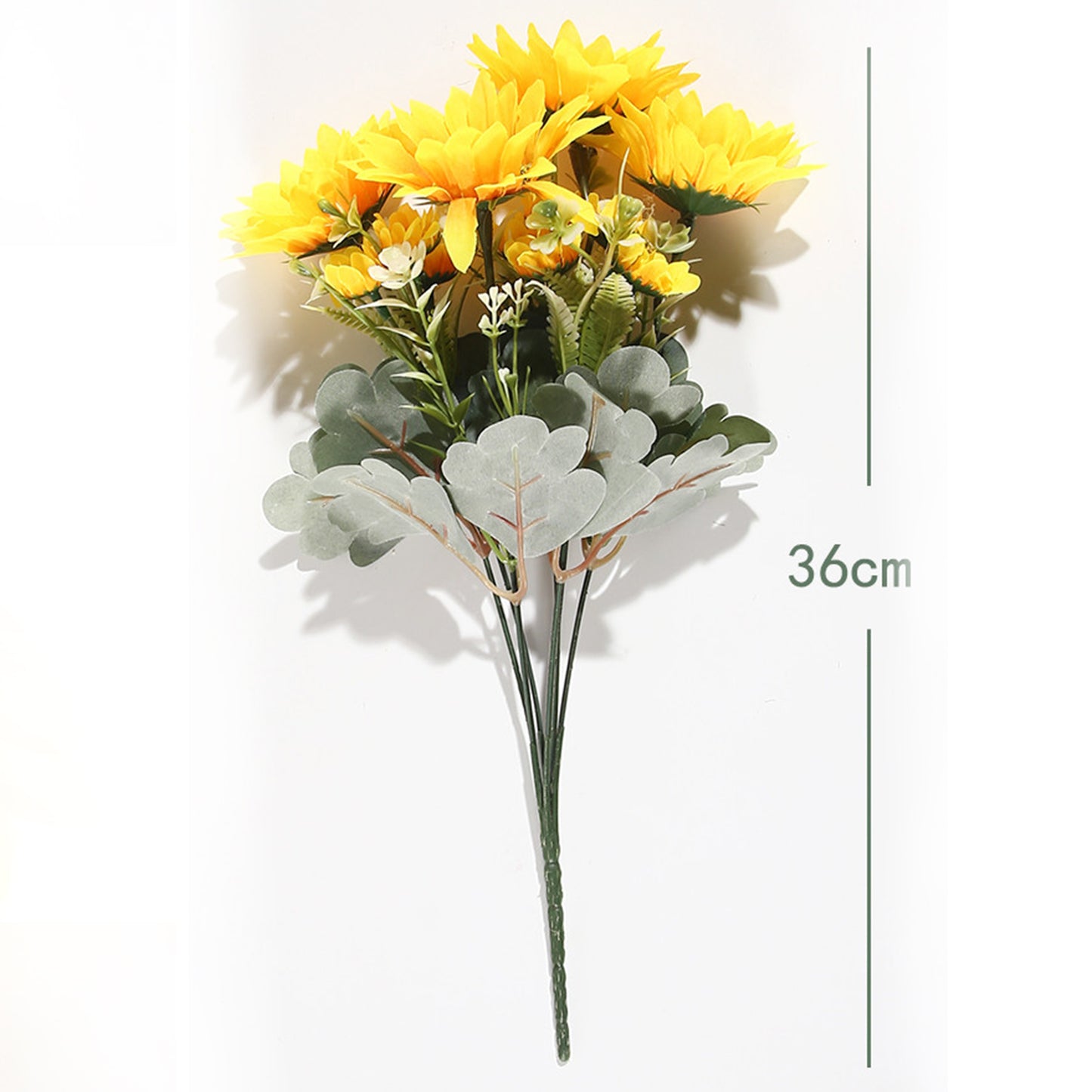 VATTEN HOME Ramo DE Flores Artificiales, 29 CM, POLIÉSTER, Polietileno, Hierro, COPOLÍMERO DE ETILENO-Acetato DE Vinilo, Realista, Puro Y Elegante
