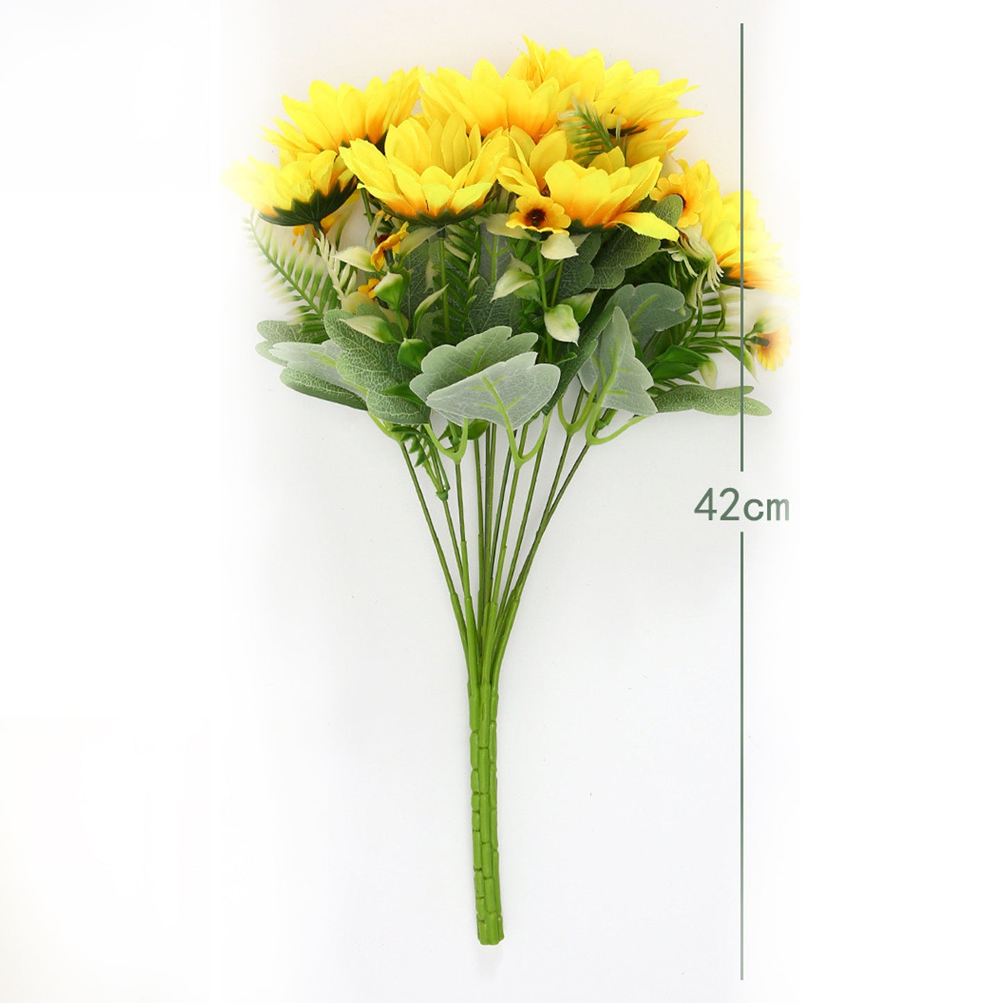 VATTEN HOME Ramo DE Flores Artificiales, 29 CM, POLIÉSTER, Polietileno, Hierro, COPOLÍMERO DE ETILENO-Acetato DE Vinilo, Realista, Puro Y Elegante
