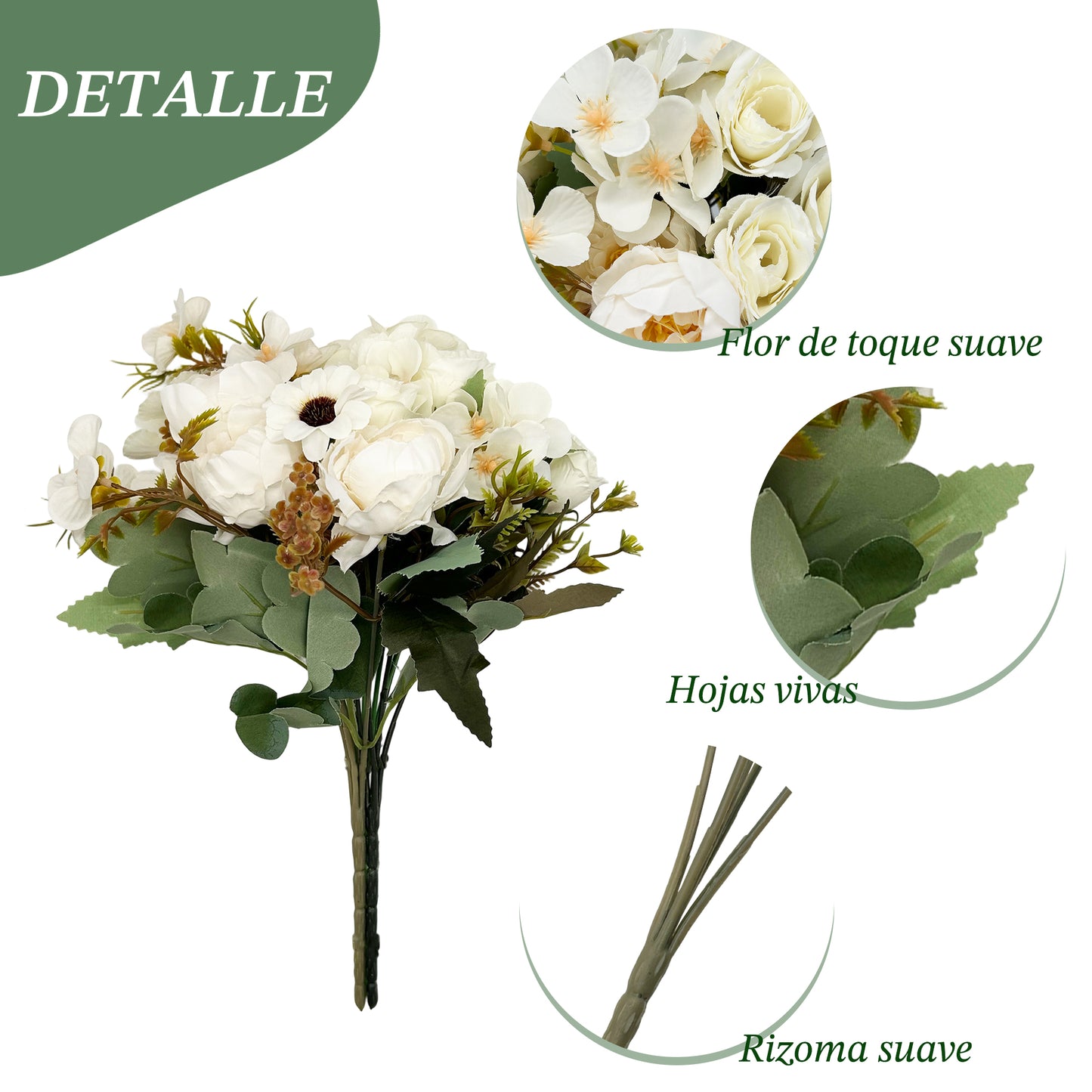 VATTEN HOME Ramos de Tela de Seda Artificial Mixta, adecuados para Ramos de Boda, Decoraciones para Fiestas en el hogar