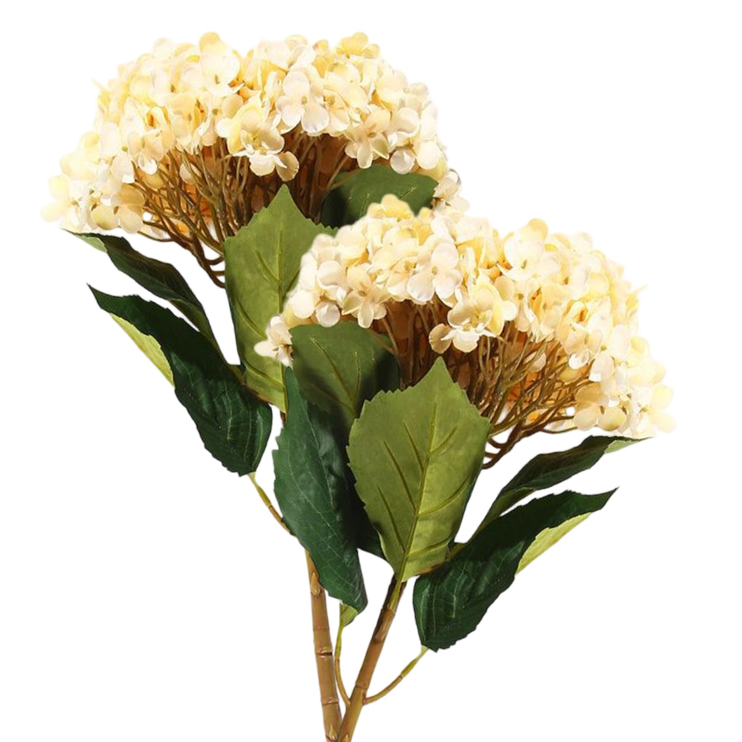 VATTEN HOME 2 hortensias Extra Grandes Ramo de hortensias de Seda de Tallo Largo Adecuado para Bodas, hogar, Hotel, decoración de Fiestas
