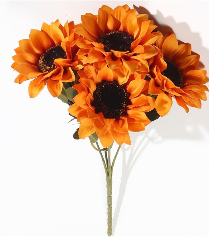 VATTEN HOME Ramo DE Flores Artificiales, 29 CM, POLIÉSTER, Polietileno, Hierro, COPOLÍMERO DE ETILENO-Acetato DE Vinilo, Realista, Puro Y Elegante