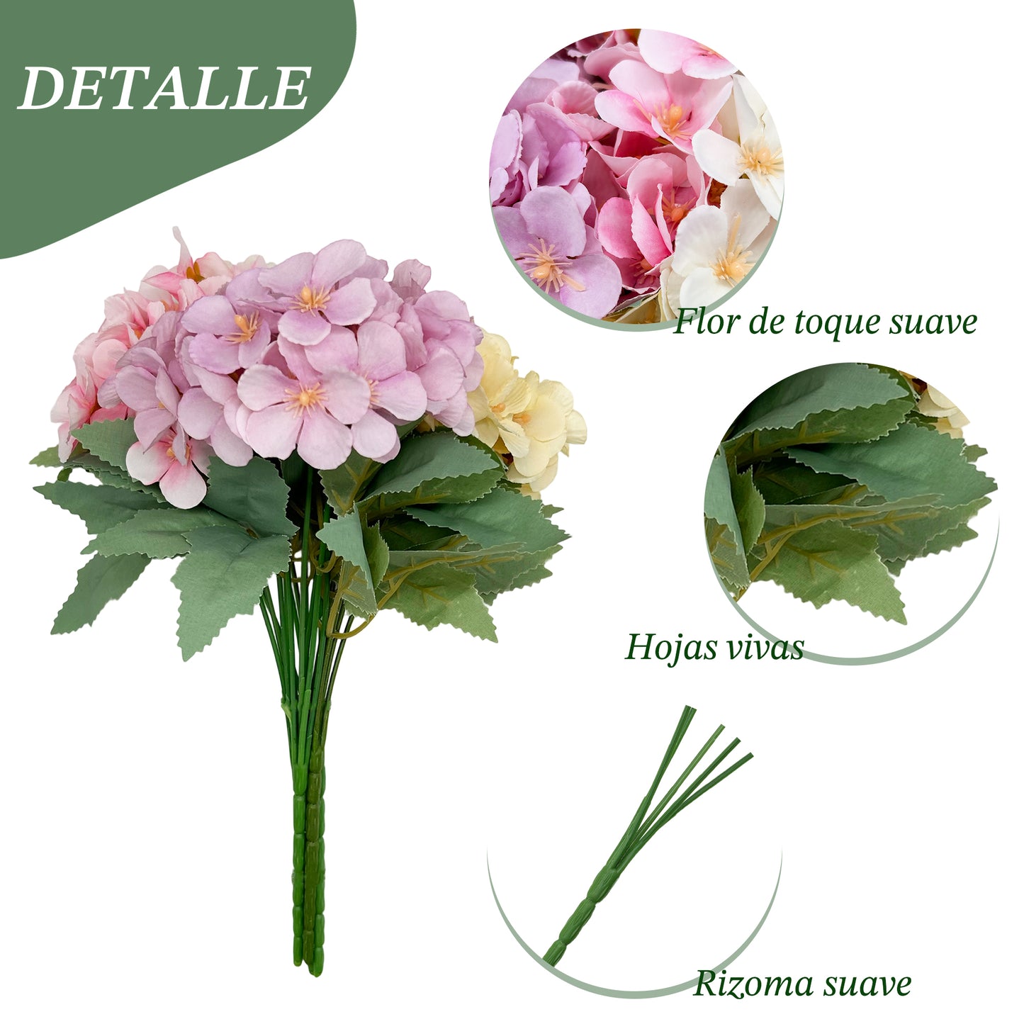 VATTEN HOME Ramos de Tela de Seda Artificial Mixta, adecuados para Ramos de Boda, Decoraciones para Fiestas en el hogar