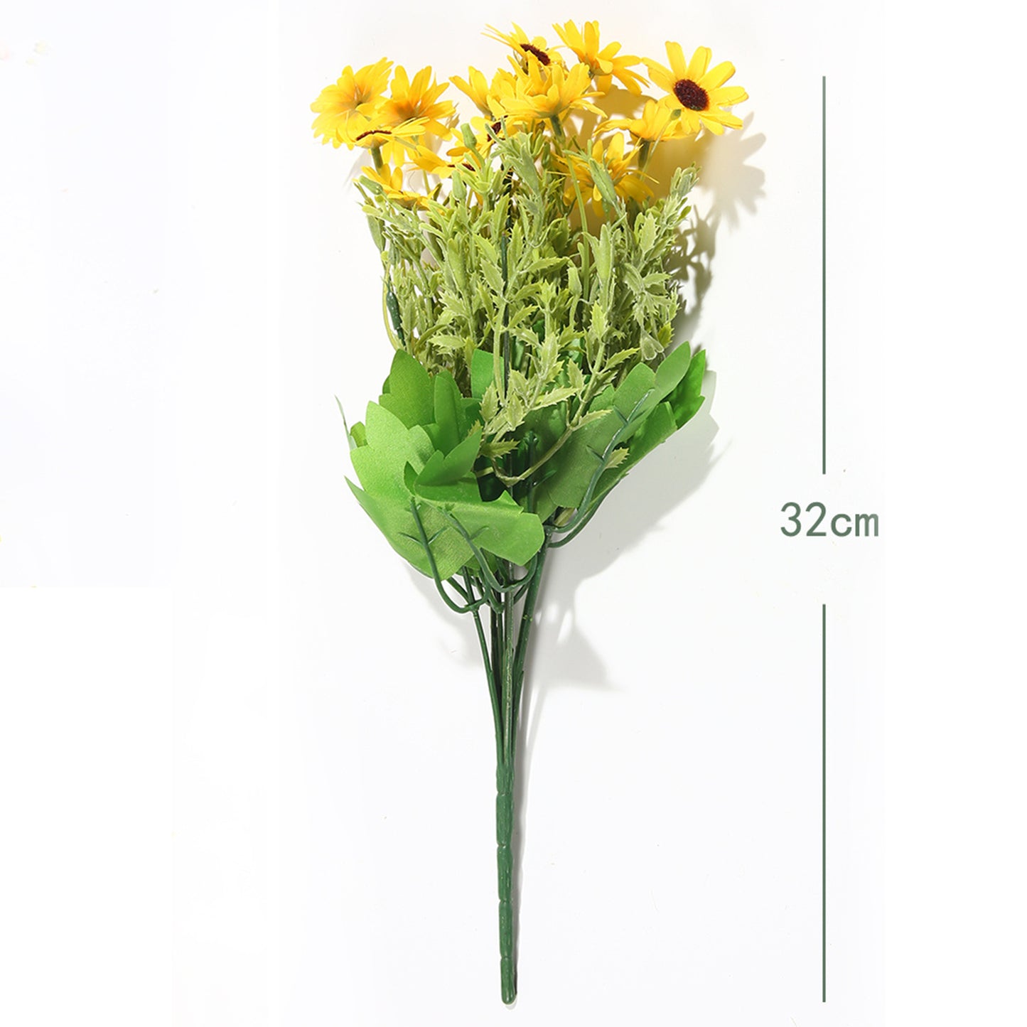 VATTEN HOME Ramo DE Flores Artificiales, 29 CM, POLIÉSTER, Polietileno, Hierro, COPOLÍMERO DE ETILENO-Acetato DE Vinilo, Realista, Puro Y Elegante