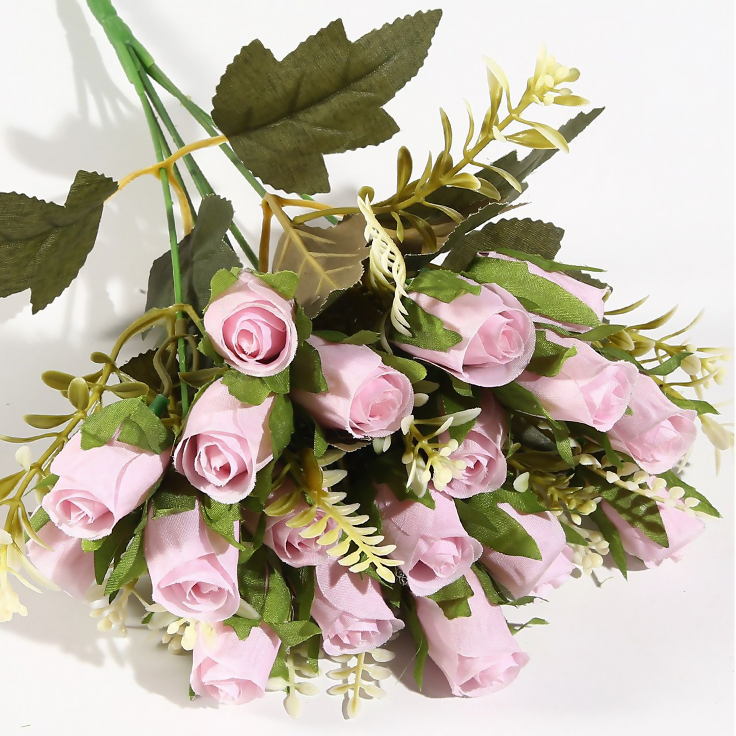 VATTEN HOME Flor DE Ramo Artificial 30CM, Blanco, Polietileno, POLIÉSTER, Hierro, Las Formas Florales Son Completas Y CONSISTENTES, con Capas RICAS, CLÁSICAS Y VERSÁTILES