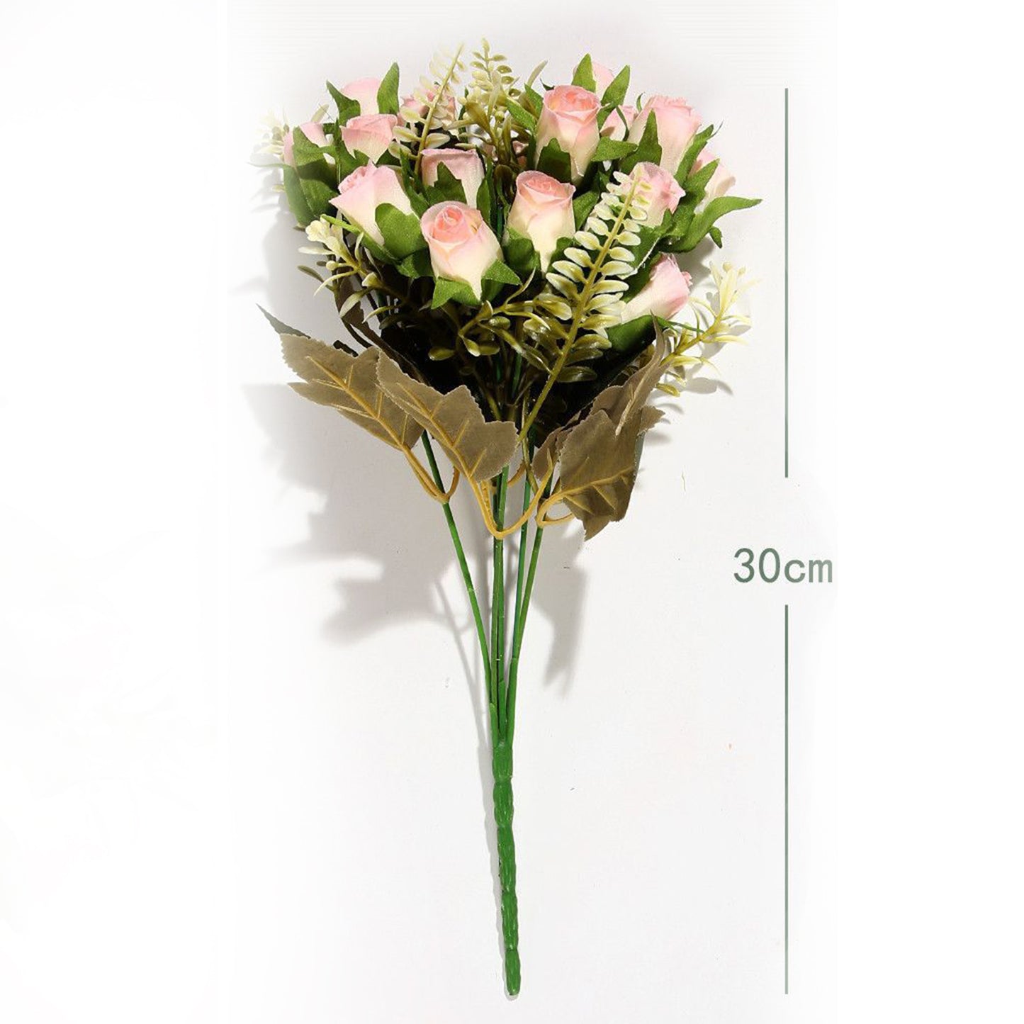 VATTEN HOME Flor DE Ramo Artificial 30CM, Blanco, Polietileno, POLIÉSTER, Hierro, Las Formas Florales Son Completas Y CONSISTENTES, con Capas RICAS, CLÁSICAS Y VERSÁTILES