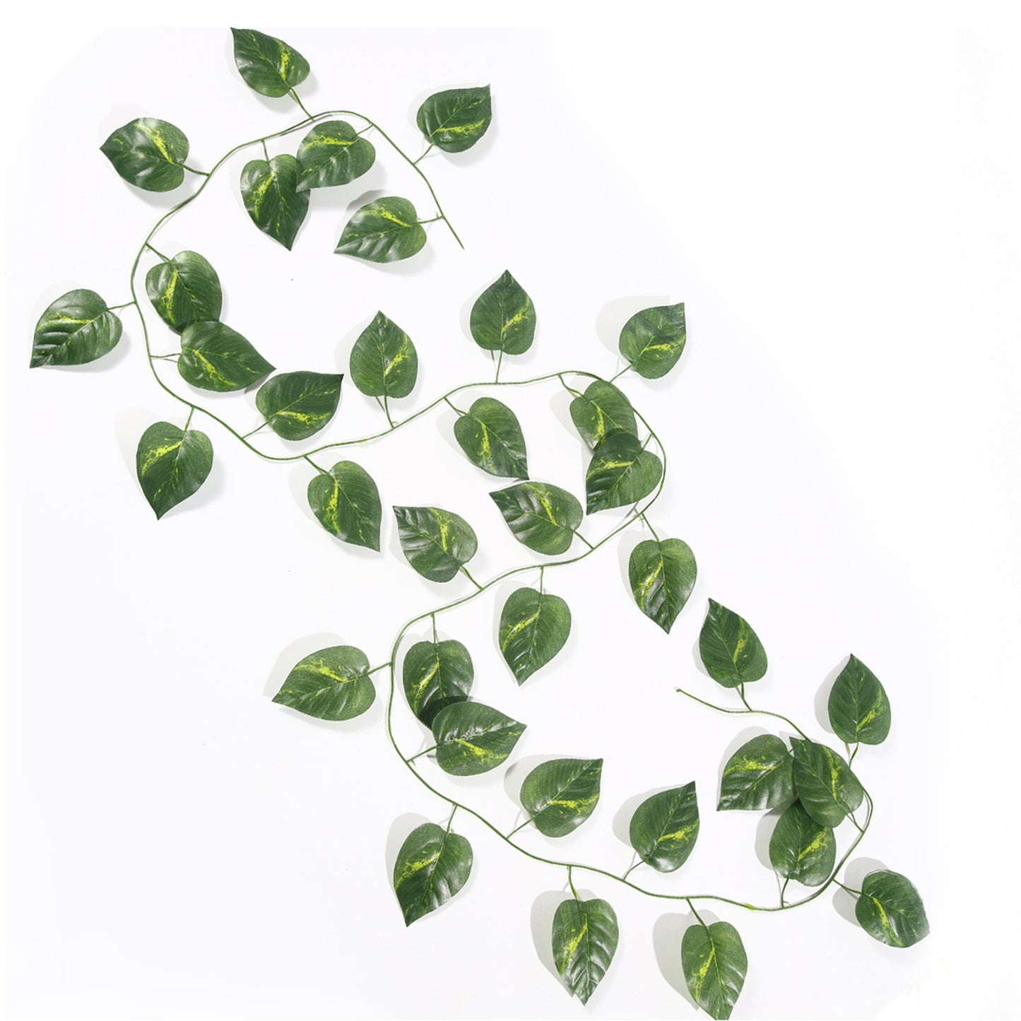 VATTEN HOME 24 Piezas de Hojas de rábano Verde Artificial de ratán 240CM, Adecuado para Cocina, Boda, balcón, etc