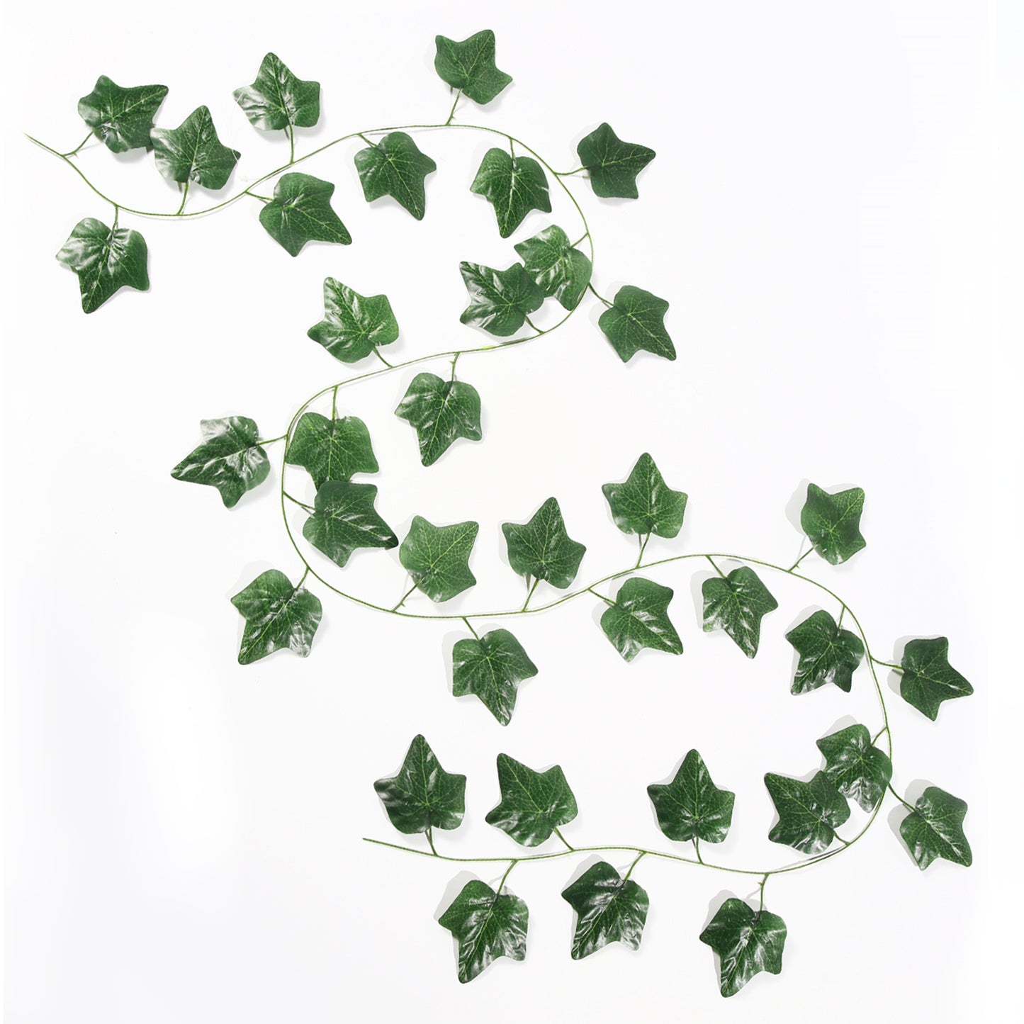 VATTEN HOME 24 Piezas de Hojas de rábano Verde Artificial de ratán 240CM, Adecuado para Cocina, Boda, balcón, etc