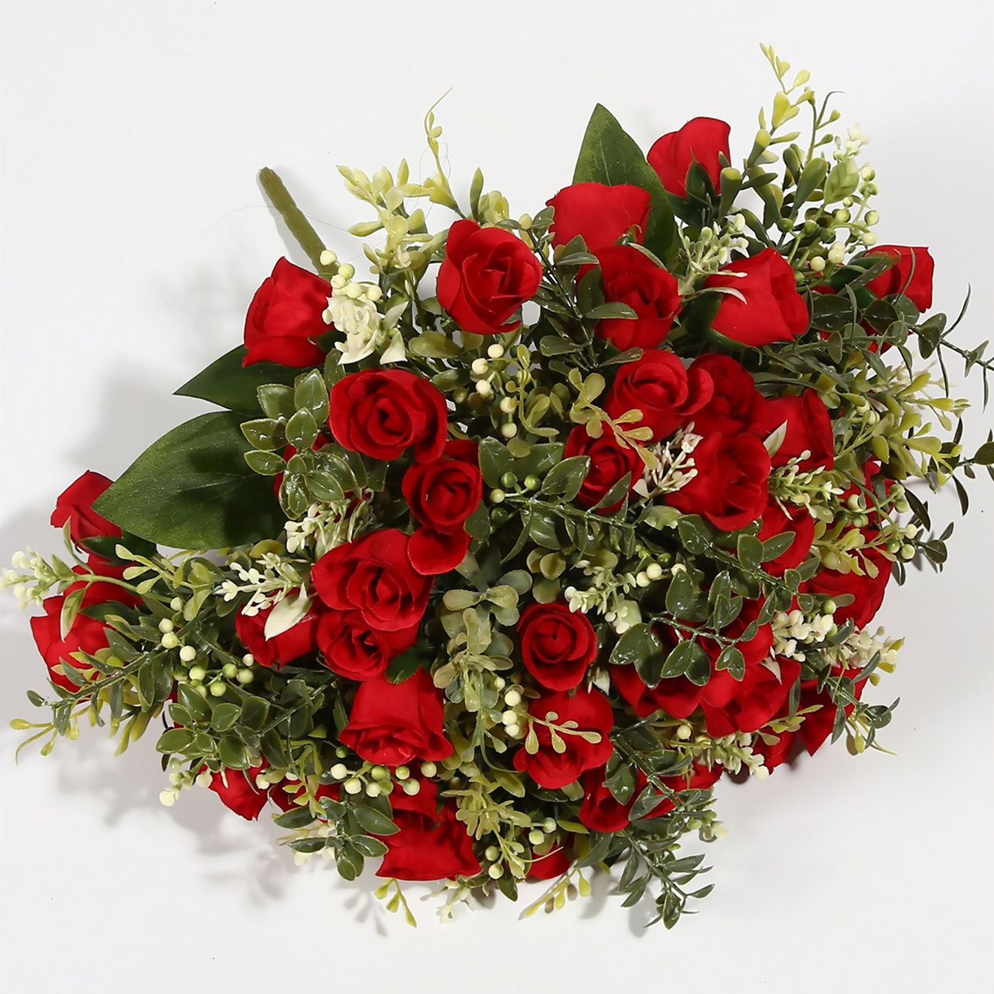 VATTEN HOME Flor DE Ramo Artificial 30CM, Blanco, Polietileno, POLIÉSTER, Hierro, Las Formas Florales Son Completas Y CONSISTENTES, con Capas RICAS, CLÁSICAS Y VERSÁTILES