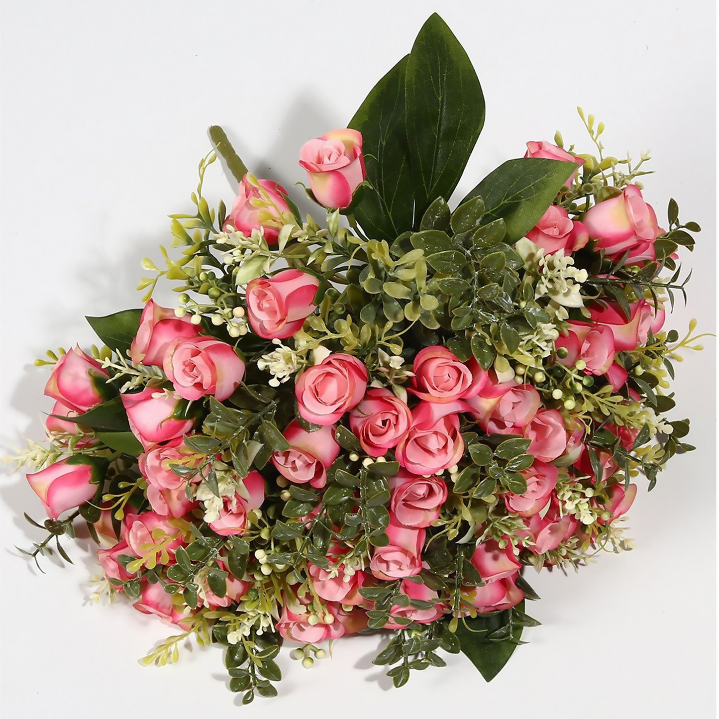 VATTEN HOME Flor DE Ramo Artificial 30CM, Blanco, Polietileno, POLIÉSTER, Hierro, Las Formas Florales Son Completas Y CONSISTENTES, con Capas RICAS, CLÁSICAS Y VERSÁTILES