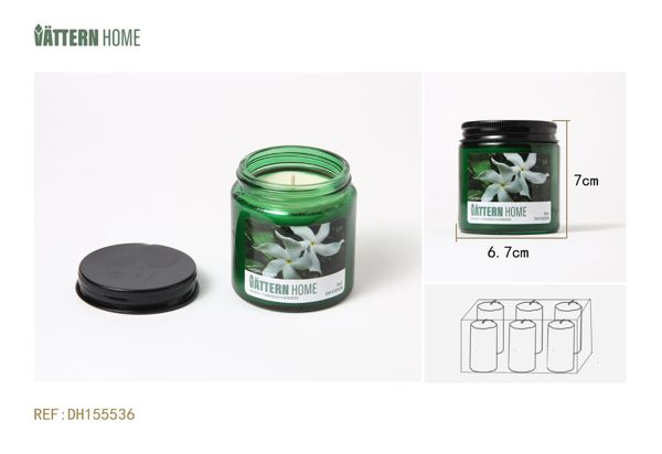 Vela de parafina de 6,7 x 6,7 x 7 cm con aroma a gardenia (blanca) que dura 10 horas