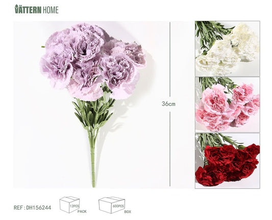 Clavel de 7 tenedores y 7 cabezas 36CM morado, rojo, blanco, rosa