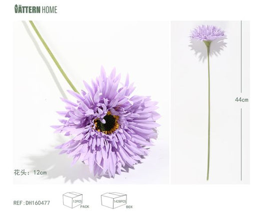 Gerbera artificial individual, 44 cm, 12 cm, tela de seda.