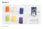Velas de pilar mezcladas con parafina de 4,8 x 7,2 cm con aromas florales y frutales (amarillo, naranja, verde, violeta, blanco, azul oscuro) que arden durante 18 horas.