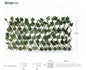 Valla de hoja grande de batata de 70 cm de madera + poliéster de seda verde de capas gruesas, textura clara, natural y verdadera, decora el jardín