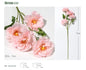 4 peonias pequeñas 73CM. Cabeza de flor 13CM