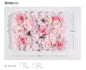 Fila de flores 40*60CM plástico (PE) + poliéster de seda, el patrón de flores rosas es completo y rico, con capas ricas, clásico y versátil
