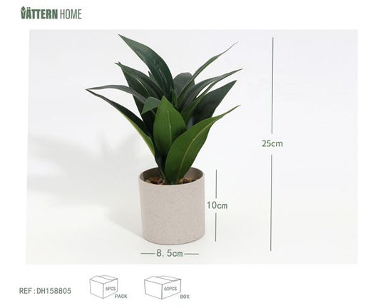 Bambú de la suerte 25*8CM plástico, PE verde oscuro simulación fresca planta verde adornos decorativos, color brillante, no es fácil de desvanecer y deformar