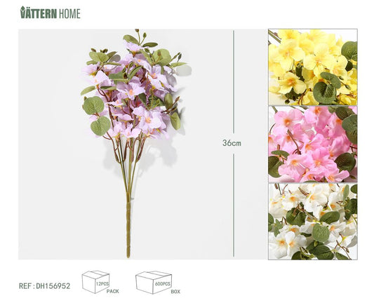 Flor de manzana de 5 puntas 36CM amarillo, rosa, morado, blanco