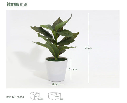 Hojas que cambian de color 20*8CM plástico, PE verde fresco simulación planta verde adornos decorativos, color brillante, no es fácil de desvanecer y deformar