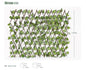 216 hojas de cola de fénix grande. Valla de 120 cm de madera + plástico (PE) + poliéster de seda (poliéster) verde grueso y en capas, textura clara, natural y verdadera.
