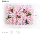 Flower row 60*40CM plastic + silk polyester pink flower shape is full and rich, rich in layers, suitable for decoration of windows, landscape flower walls, etc.