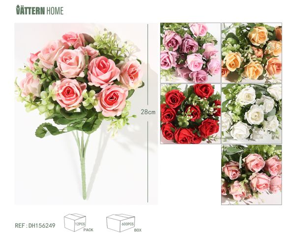 5 tenedores 10 flores Xiangfei rosa 28CM rosa morado, naranja, champán, rosa claro, blanco, rojo
