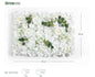 Fila de flores 60*40CM plástico + poliéster de seda patrón de flores blancas completo y rico, capas ricas, adecuado para la decoración de ventanas, paredes de flores de paisajes, etc.