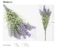 Lavanda de amor de 34 cm de plástico morado, decoración de alambre para paisajismo, realza el estilo, la forma del extremo de la flor es verdadera